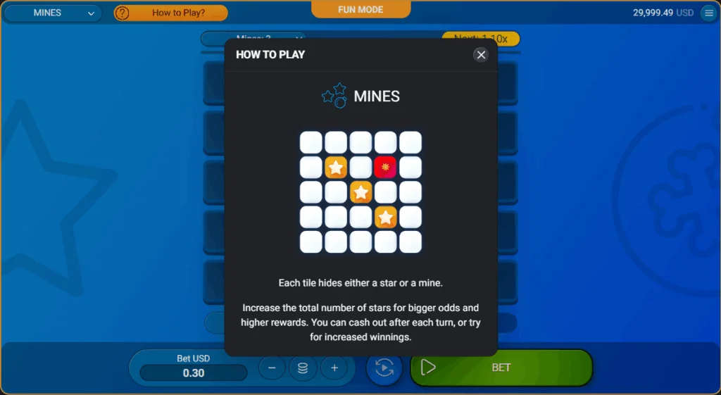 how to play Mines slot game
