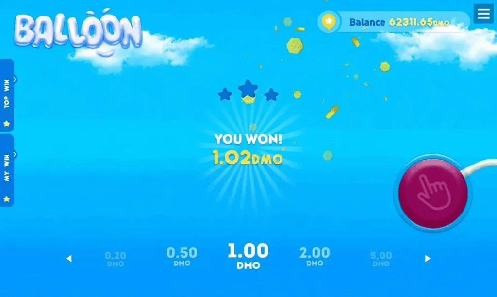 Balloon Crash Game slot features and rtp