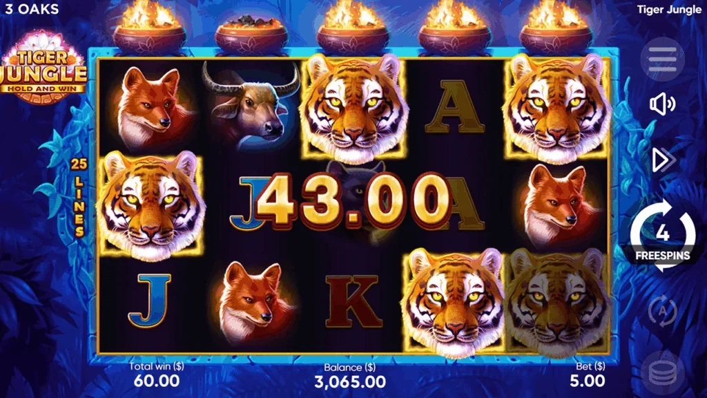 Tiger Jungle slot game screenshot