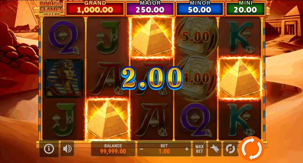 Book of Flames: Hold & Win slot features and rtp