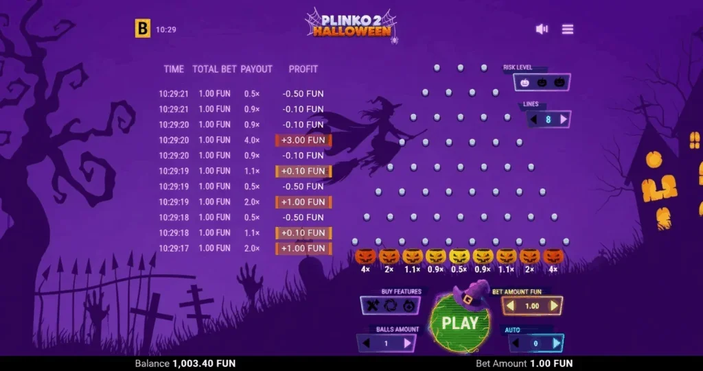 Plinko 2 Halloween demo gameplay how to play