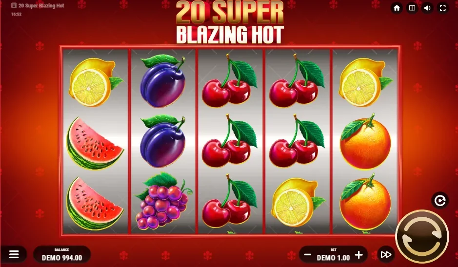 20 Super Blazing Hot demo gameplay how to play