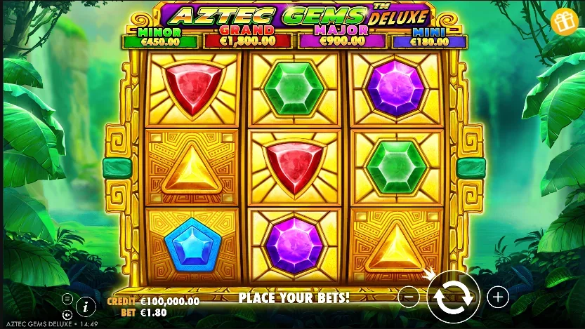 Aztec Gems Deluxe slot game screenshot