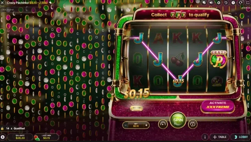 Crazy Pachinko slot game screenshot