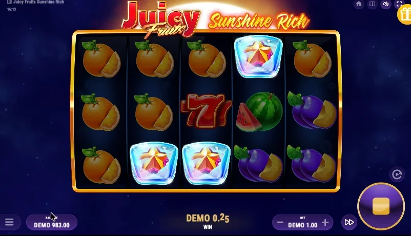 Juicy Fruits Sunshine Rich slot features and rtp