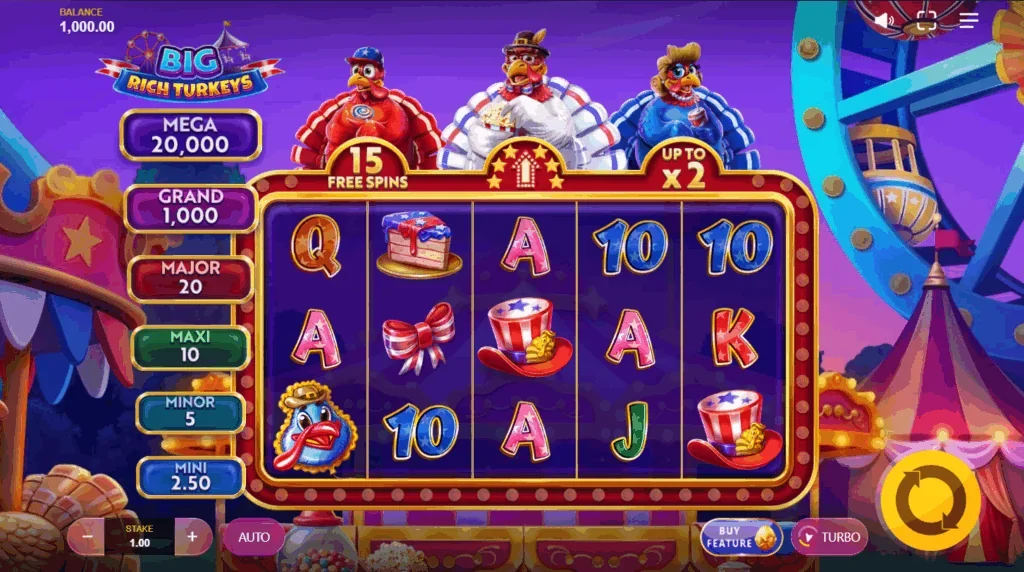 Big Rich Turkeys demo gameplay how to play