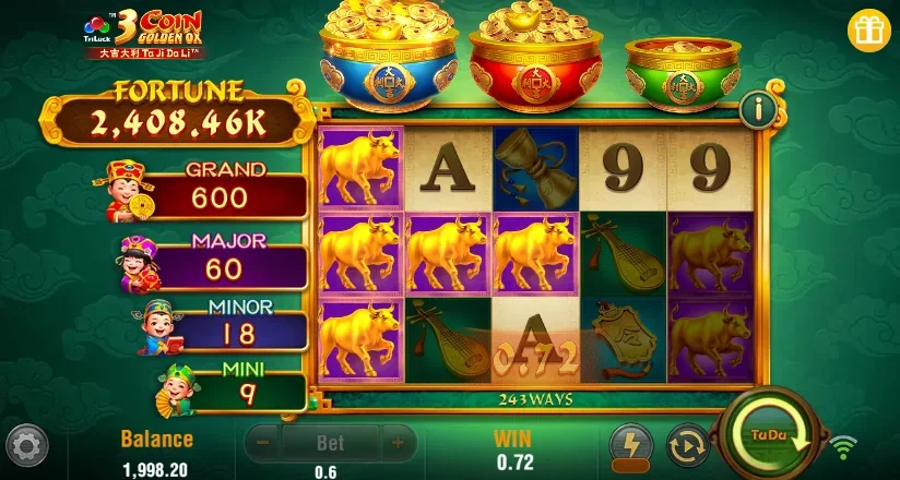 3 Coin Golden OX slot game