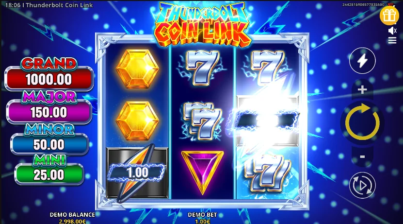 Thunderbolt Coin Link: Running Wins demo gameplay how to play