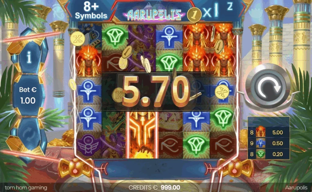 Aarupolis slot features and rtp