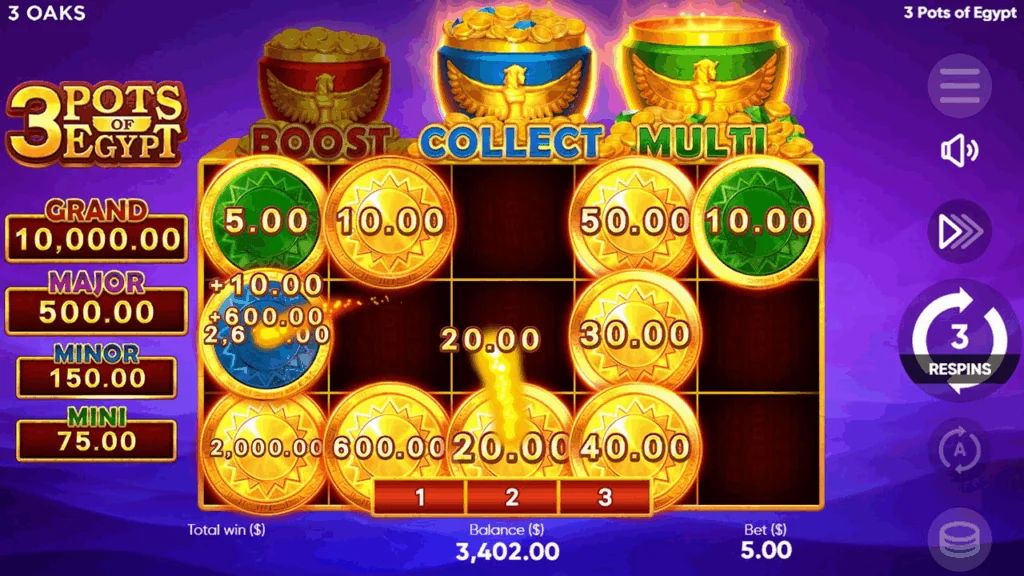 3 Pots of Egypt demo gameplay how to play