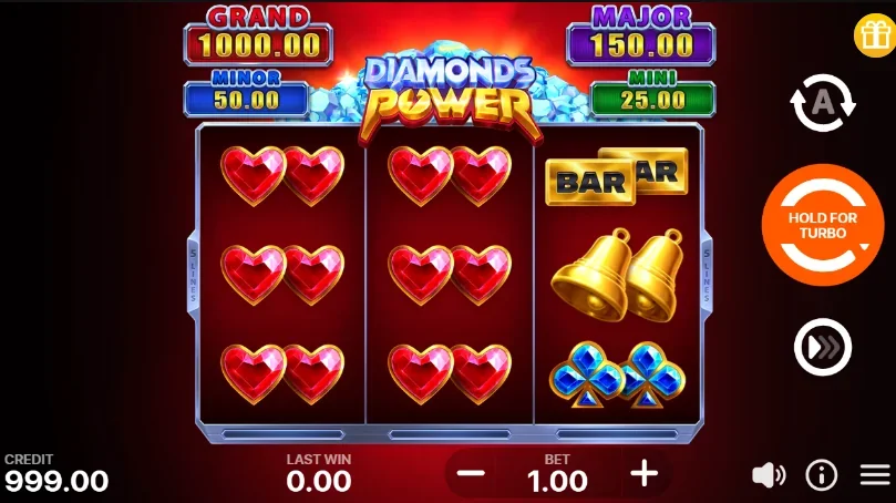 Diamonds Power: Hold and Win demo gameplay how to play