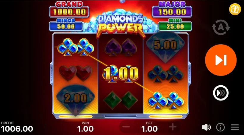 Diamonds Power: Hold and Win slot features and rtp