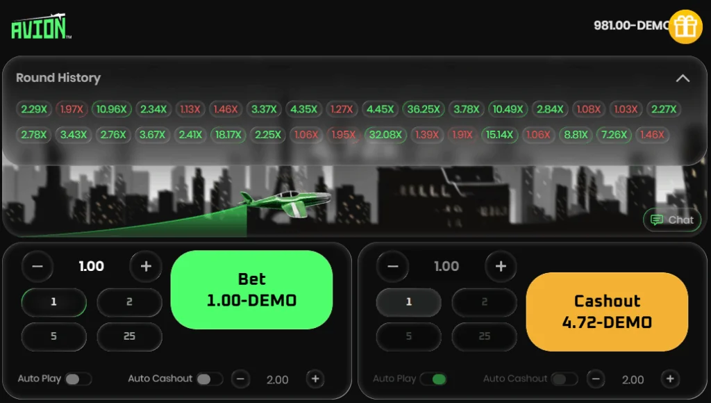 Avion Supersonic slot game screenshot