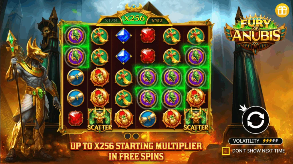 Fury of Anubis slot game screenshot
