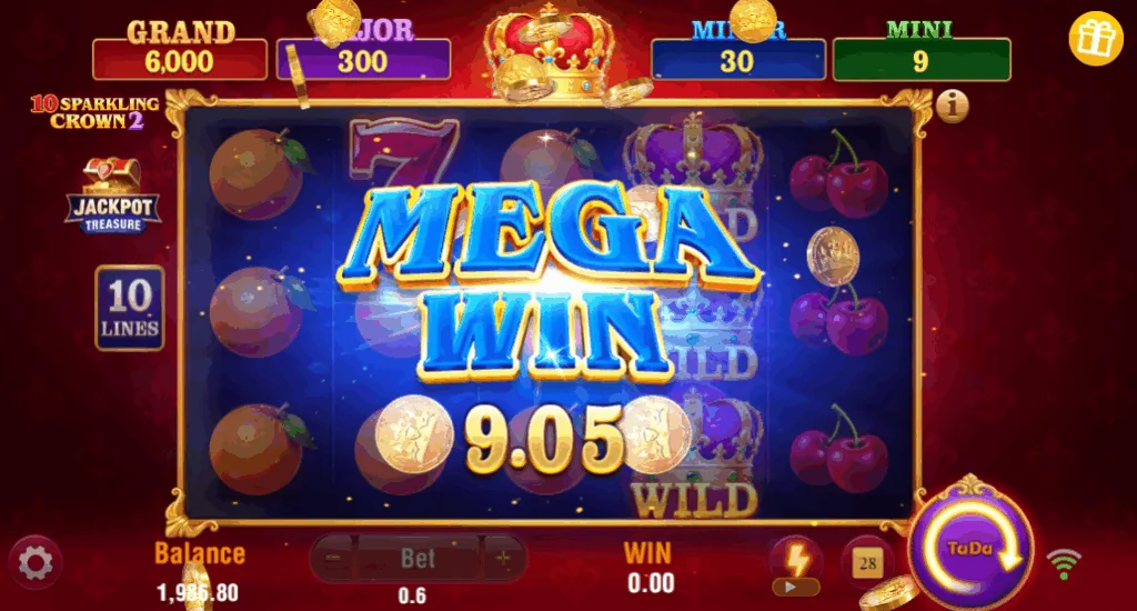 10 Sparkling Crown 2 slot features and rtp