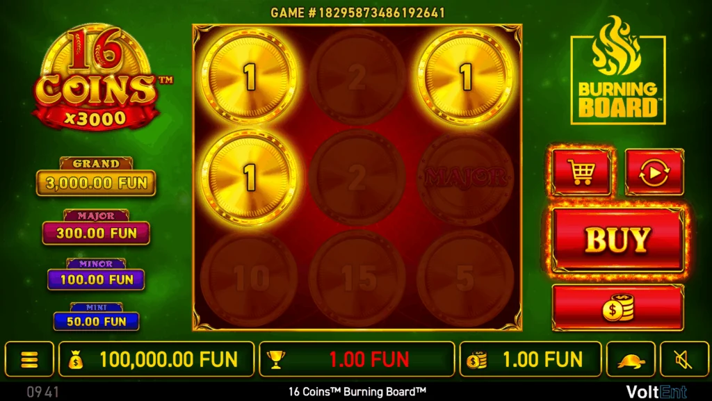 16 Coins: Burning Board Scratchcard demo gameplay