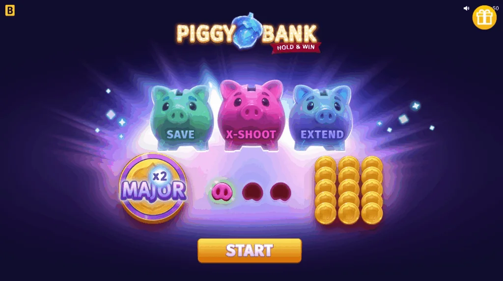 Piggy Bank Hold & Win slot game screenshot