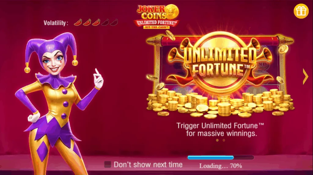 Joker Coins Unlimited Fortune slot game screenshot