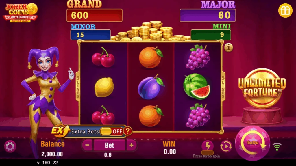 Joker Coins Unlimited Fortune slot game screenshot