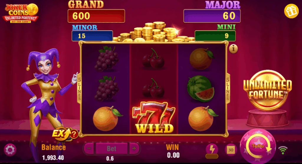 Joker Coins Unlimited Fortune slot features and rtp