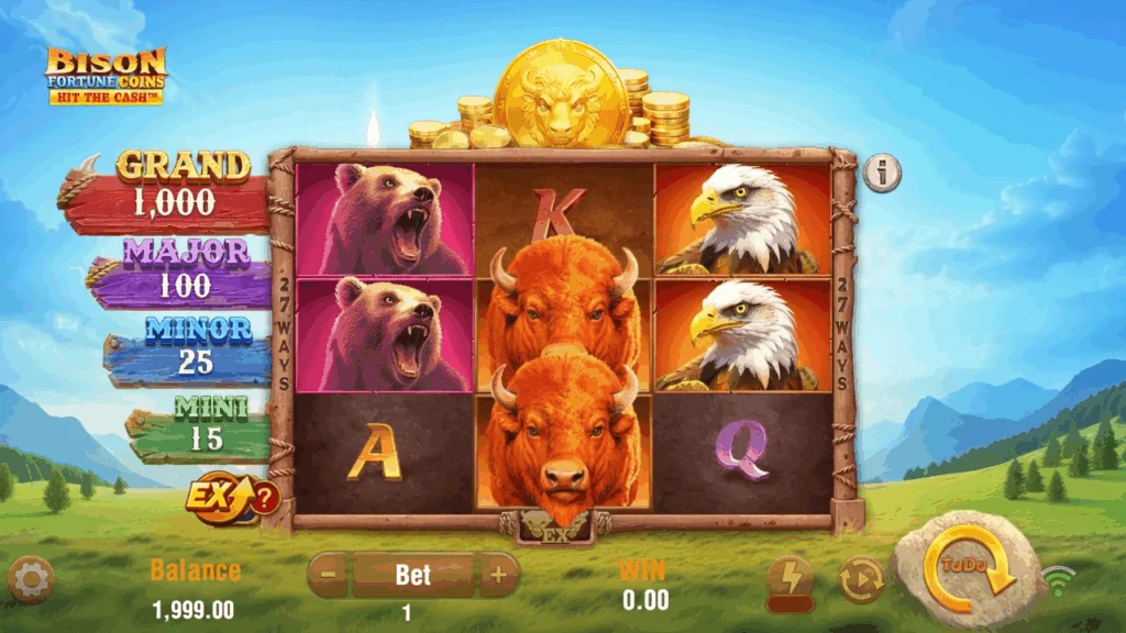 Bison Fortune Coins slot game screenshot