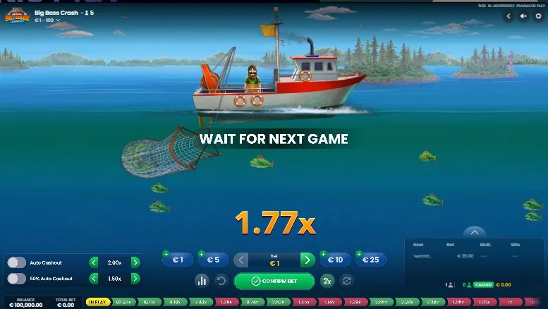 Big Bass Crash slot game screenshot