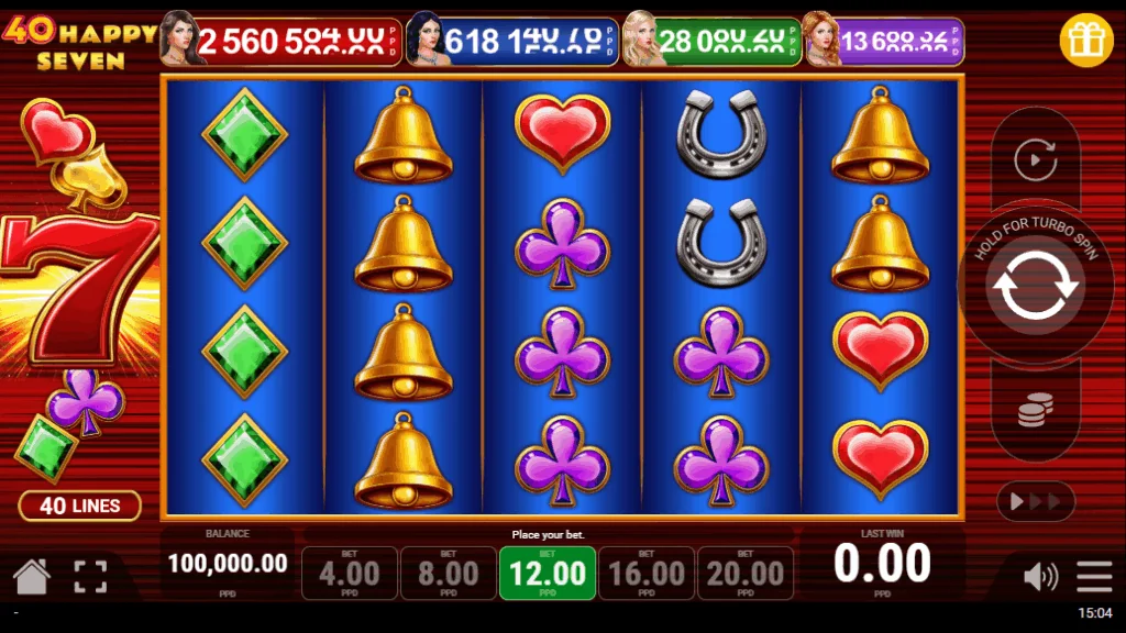 40 Happy Seven slot game screenshot