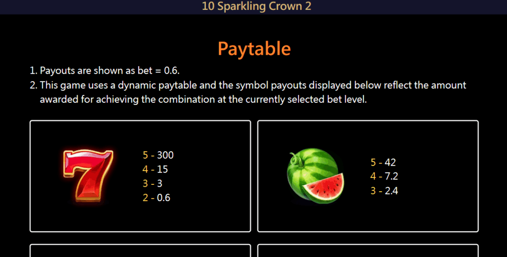 how to play 10 Sparkling Crown 2 slot game