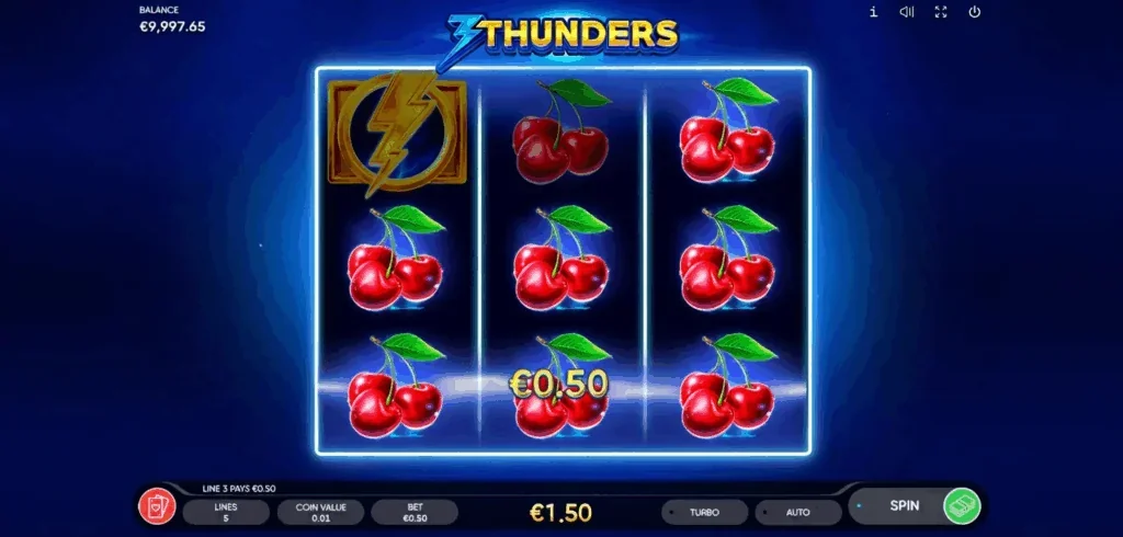 3 Thunders slot game
