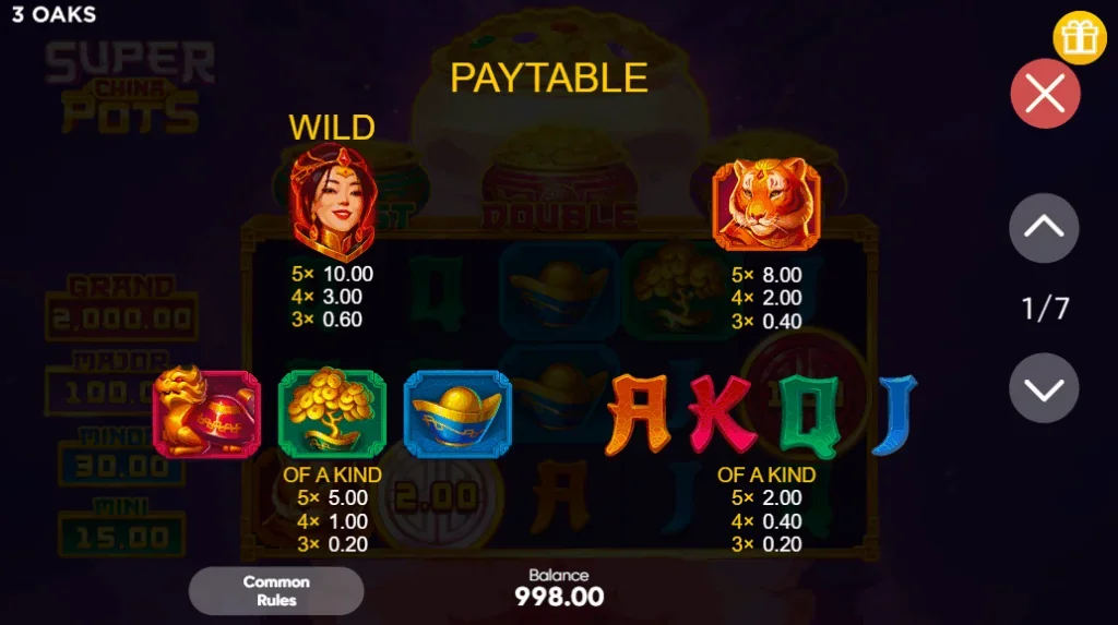 Super China Pots slot game